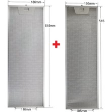 Süppürge Bosch Ile Uyumlu DFT63CA20T Davlumbaz Metal Yağ Filtresi Seti