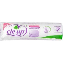 Cle Up Disk Makyaj Pamuğu %100 Saf Pamuktan Üretilmiş 70 Adet Makyaj Temizleme Mendili