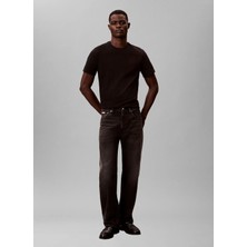Calvin Klein Jeans Bisiklet Yaka Düz Siyah Erkek T-Shirt LV04RD254GUB1 Siyah T-Shirt