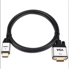 Pmr HDMI To VGA Dönüştürücü Adaptör 1080P Full Hd Çevirici Kablo 1.8 Metre