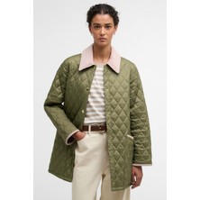 Barbour Icons Modern Liddesdale Kapitone Ceket GN14 Bleached Olive/ancient/gardenia