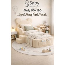 Saby Luxury Baza ve Başlıklı Montessori Full Sünger Yatak Seti 90 x 190 cm