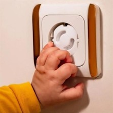 Burçin 4 Adet Priz Kapağı Bebek ve Çocuk Güvenlik Koruma | Priz Emniyet Kapatıcı Priz Koruyucu