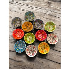 Feyza Design El Yapımı Seramik Çerezlik Seti, Dekoratif Lale Motifleriyle Şık Tasarım