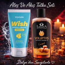 İntimateline Ateş ve Akış Tutku Karamel Aromalı Masaj ve Kayganlaştırıcı Jel Seti