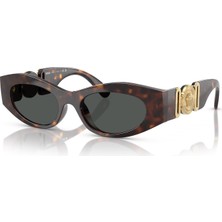 Versace ve 4480U 10887 51 Kadın Cat Eye Kırçıllı Kahverengi Kemik Güneş Gözlüğü