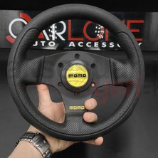 Carlone Spor Direksiyon Deri 24CM Momo Tip - Yarış Spor Direksiyonu