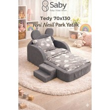 Saby Bebekler ve Çoçuklar Için Tedy 70 x 130 Yataklı Modüler Sünger Oyun Parklı Beşik ve Park Yatak