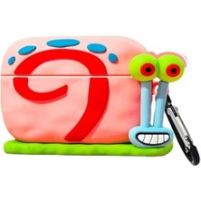 Mi7a Airpods Pro 2. Nesil Uyumlu Sponge Bob Salyangoz Gary Figürlü Koruyucu Kılıf