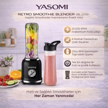 Yasomi BL019 Retro Smoothie Blender Siyah (Yasomi Türkiye Garantili)