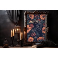 Ninastore William Morris Kuzgun Baskısı: Gotik Karanlık Akademi Sanat Eseri