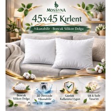 Mossyna 4'lü Ultra Kırlent Iç Yastık Boncuk Silikon Dolgun Farklı Ebat Seçeneği ve Yıkanabilir