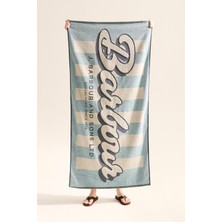 Barbour Archive Plaj Havlusu BU31 Surf Blue Logo