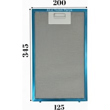 Süppürge Termikel Ile Uyumlu Davlumbaz 20X34,5 cm Arkaara 12,5cm Aspiratör Filtresi