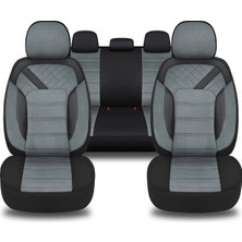 Minderland Her Araca Uyumlu Oto Koltuk Kılıfı Tam Set - Tay Tüyü / Gri