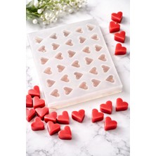 Helis Craft 30’lu Mini Kalp Silikon Kalıp – Sabun, Mum, Epoksi & Kokulu Taş Yapımı Için Esnek ve Dayanıklı