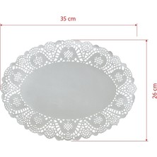 Dolphin Dantel Kağıt 26CMX35CM Oval 100 Adet