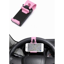 Mega Oto Market Pembe Direksiyon Telefon Tutucu Araç Içi – Oto Direksiyona Takılan Araba Telefon Standı