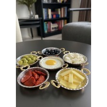 Teberrik Dükkan Bakır Kahvaltılık6 Lı Çerezlik Bakır Sunumluk  Meze Tabağı Bakır Çerezlik