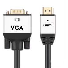 Pmr HDMI To VGA Dönüştürücü Adaptör 1080P Full Hd Çevirici Kablo 3 Metre