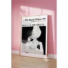Ninastore Trendy Delulu, Solulu Gazetesi Manşet Baskısı Posteri/üniversite Öğrenci Dairesi Posteri/şık Duvar S