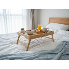 Mihres Katlanır Ayaklı Bambu Keyif Tepsisi