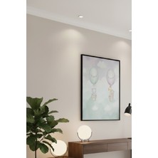 Safir Design Sevimli Fil ve Zürafa Figürlü Uçan Balonlu Çerçeveli Tablo