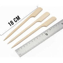 Benefisha Bambu Kürdan Golf 18 cm – 100 Adet – Uzun Ahşap Şiş Kürdan – Sunum & Mangal Için