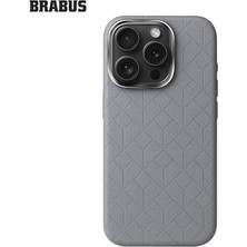 Brabus iPhone 15 Pro Gizli Magsafe Özellikli Çizgi Tasarım Detaylı Euphoria Silikon Kılıf