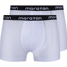 Maraton 2'Lİ Erkek   Beyaz Boxer