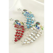 Datatek Tavus Kuşu Mineli Taşlı Broş