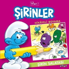 Pogo Çocuk Şirin Salatası Hikayeli Boyama - Şirinler