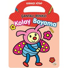 0-6 Yaş Yayınları Çantalı Renkli Kolay Boyama- Kırmızı Kitap