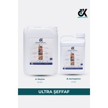 Erkon Kimya Ultra Şeffaf Masa Döküm Tipi Epoksi Reçine - Ince Döküm (1-3 cm Tek Seferde) 15 kg