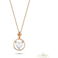 Kayra Mücevher Çember Kalp Pırlanta Kolye PÇK26