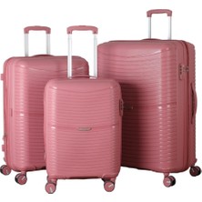 MÇS Körüklü Ultra Hafif Polipropilen Ekstra Hacim 3 Lü Valiz Seti