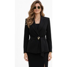 Ekol Önü Tokalı Yandan Bağlamalı Ceket 1142