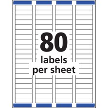 Avery Mat Buzlu Şeffaf Dönüş Adres Etiketleri, Lazer Yazıcılar Için, 1/2" x 1-3/4", 800 Etiket (15667)