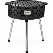Argeus Taşınabilir Kömür Barbekü Mangal - Iksa - Büyük - 44CM*13CM*67CM