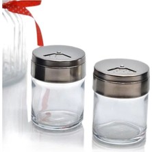 Feyza Design 4'lü Metal Kapaklı Tuzluk Seti, Şık ve Kullanışlı Tasarım