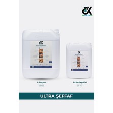Erkon Kimya Ultra Şeffaf Masa Döküm Tipi Epoksi Reçine - Ince Döküm (1-3 cm Tek Seferde) 30 kg