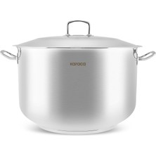 Karaca Nazen Büyük Boy Derin Çelik Aşure Tenceresi 40 cm 30 Lt