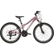Bisan Kdx 2800-V Kadın Dağ Bisikleti 30CM V 24 Jant 21 Vites Metalik Pembe Beyaz