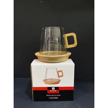 Esonez Bambu Altlıklı ve Saplı Cam Kupa