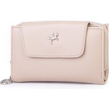 Nas Bag Kadın Orta Boy Çok Kartlıklı ve Bozuk Para Gözü Kum Dona