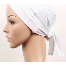 Epilons Doktor Hemşire Aşçı Cerrahi Bone Dikişsiz Hastane Bonesi - Bandana Beyaz