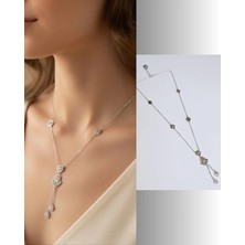 925 Ayar Gümüş Rodyumlu Otantik Tasarım Fatıma Ana Hamsa Eli Kadın Kolye Sevgililer Günü Hediye