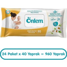 Önlem Papatya Özlü Islak Havlu Mendil 90X24 2160 Yaprak