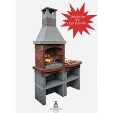 Barbekü Gross 80 Lik Hazır Beton Barbekü Davlumbazlı Masalı