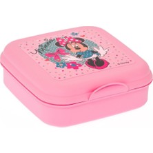 Herevin Minnie Mouse Lisanslı Sendviç Kutusu 15x14,5x5 cm Kilitli Kapaklı Kullanım Kolaylığı